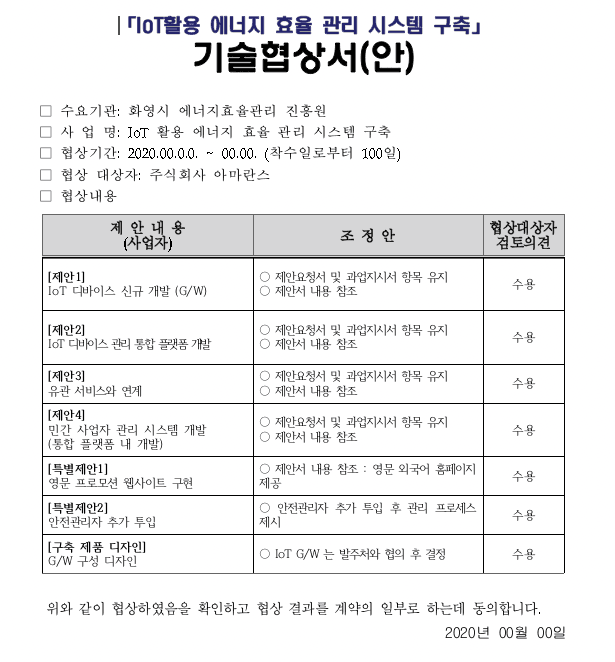 우선협상대상자 기술협상안 PDF 미리보기 1페이지